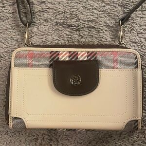 Tan plaid Spartina crossbody